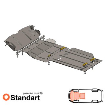 Захист двигуна, КПП і радіатора для Mitsubishi Pajero Sport I 1996-2008 KOLCHUGA Standart 1.0278.00 фото