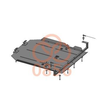 фото Захист КПП і роздатки для Toyota Land Cruiser Prado 120 2002-2009 KOLCHUGA WhiteCover 4.0856.00  ##SPECS## Об'єм двигуна: V-2,7 АКПП; V-3,0D | Примітка: захищає тільки КПП та РКПП
