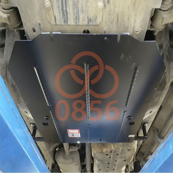 Защита КПП и раздатки для Toyota Land Cruiser Prado 120 2002-2009 KOLCHUGA WhiteCover 4.0856.00 фото ##SPECS## Объем двигателя: V-2,7 АКПП; V-3,0D | Примечание: защищает только КПП и РКПП