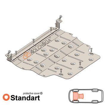 Захист двигуна і КПП для Volkswagen Sharan WeBasto 2010- KOLCHUGA Standart 1.1192.00 фото