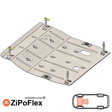 Захист двигуна і КПП для Chevrolet Monza 2019- KOLCHUGA ZiPoFlex 2.1337.00 фото