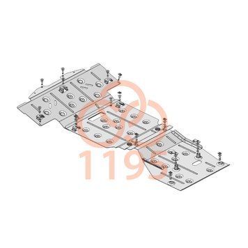Захист двигуна і КПП для Mercedes-Benz GL 350 X164 2006-2012 KOLCHUGA WhiteCover 4.1195.00 фото ##SPECS## Об'єм двигуна: V-3,0D | Примітка: АКПП / 4х4 / USA / BlueTEC