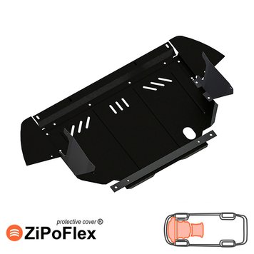 Захист двигуна, КПП і радіатора для Fiat Punto Evo / 2012 2009-2012- KOLCHUGA ZiPoFlex 2.0276.00 фото