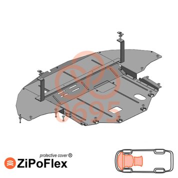 Захист двигуна, КПП і радіатора для Hyundai Sonata LF 2015-2019 KOLCHUGA ZiPoFlex 2.0695.00 фото