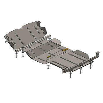Захист двигуна, КПП і радіатора для Mitsubishi Pajero Sport I 1996-2008 KOLCHUGA ZiPoFlex 2.0517.00 фото ##SPECS## Об'єм двигуна: V-всі | Примітка: МКПП