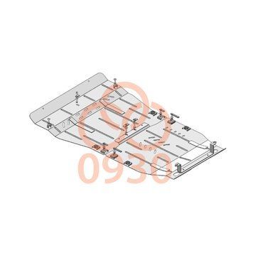 Защита двигателя и КПП для Subaru Legacy 5 BR / BM 2009-2012 KOLCHUGA WhiteCover 4.0930.00 фото ##SPECS## Объем двигателя: V-2,5i (без турбины) | Примечание: вариатор / USA