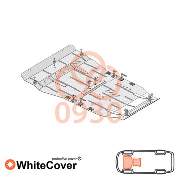 Захист двигуна і КПП для Subaru Legacy 5 BR / BM 2009-2012 KOLCHUGA WhiteCover 4.0930.00 фото