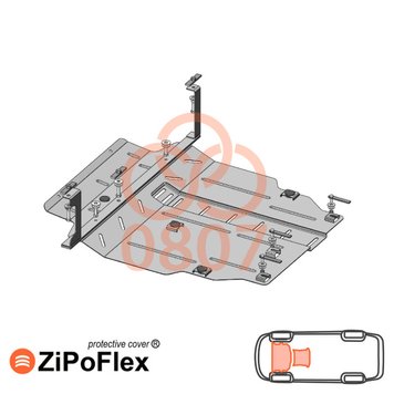 Захист двигуна і КПП для Mitsubishi Outlander II / XL 2006-2012 KOLCHUGA ZiPoFlex 2.0807.00 фото