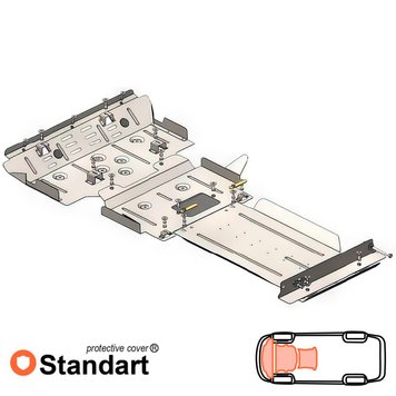 Захист двигуна, КПП і радіатора для Toyota Land Cruiser Prado J150 2020-2023 KOLCHUGA Standart 1.1058.00 фото