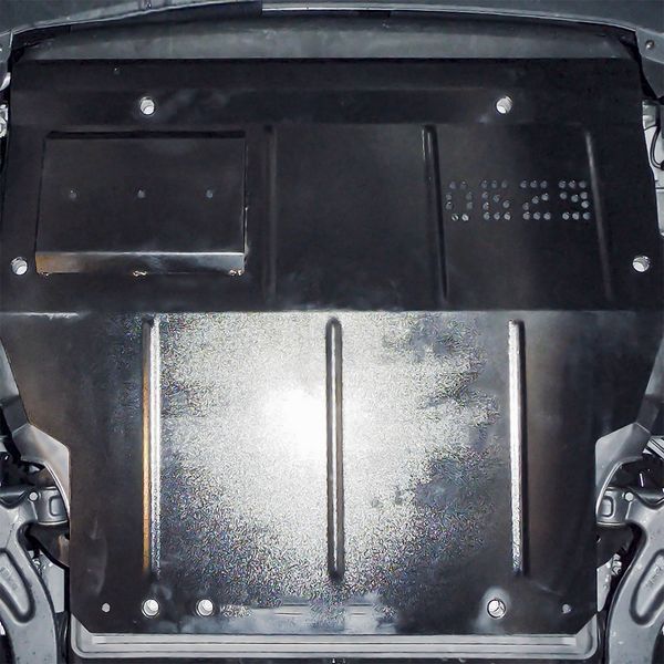 Захист двигуна, КПП, радіатора і кондиціонера для Volkswagen T-5, Т-6 2003- KOLCHUGA ZiPoFlex 2.0629.00 фото ##SPECS## Об'єм двигуна: V-всі | Примітка: встановлюється поверх штатного захисту