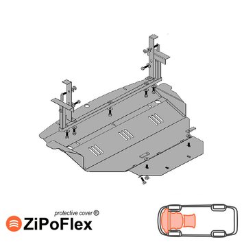 Захист двигуна, КПП і радіатора для Infiniti FX 45 2003-2008 KOLCHUGA ZiPoFlex 2.0050.00 фото