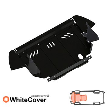 Захист двигуна, КПП і радіатора для Fiat Punto Evo / 2012 2009-2012- KOLCHUGA WhiteCover 4.0276.00 фото