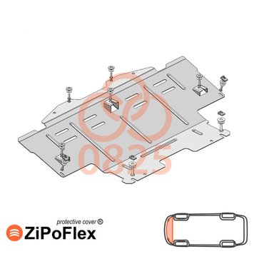 Захист радіатора для Mercedes-Benz GL 450 X164 2006-2012 KOLCHUGA ZiPoFlex 2.0825.00 фото