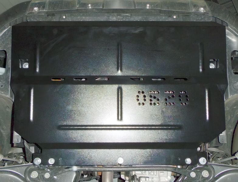 Захист двигуна, КПП і радіатора для Peugeot 208 2012-2020 KOLCHUGA ZiPoFlex 2.0620.00 фото ##SPECS## Об'єм двигуна: V-1,4D; 1,6HDi | Примітка: робот / МКПП