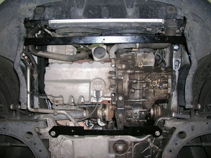 Захист двигуна, КПП і радіатора для Volkswagen Touran WeBasto 2003-2010 KOLCHUGA ZiPoFlex 2.0310.00 фото ##SPECS## Об'єм двигуна: V-1,6D; 2,0 TDI | Примітка: МКПП / АКПП / тільки гідропідсилювач