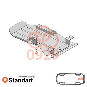 Захист заднього диференціалу для Nissan Qashqai J11 2014-2021 KOLCHUGA Standart 1.0929.00 фото