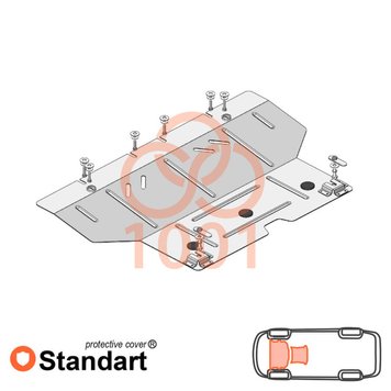 Захист двигуна і КПП для Fiat 500 2010-2019 KOLCHUGA Standart 1.1001.00 фото