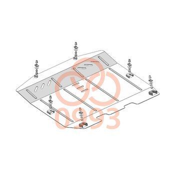 фото Защита двигателя и КПП для Chevrolet Equinox 2017- KOLCHUGA ZiPoFlex 2.0993.00 ##SPECS## Объем двигателя: V-1,5i | Примечание: АКПП/4x4