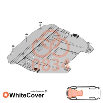 Захист двигуна, КПП і радіатора для Mini Cooper Countryman R60 2011-2016 KOLCHUGA WhiteCover 4.0834.00 фото