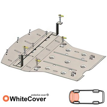 Захист двигуна і радіатора для BMW 3 E90 2005-2011 KOLCHUGA WhiteCover 4.1306.00 фото