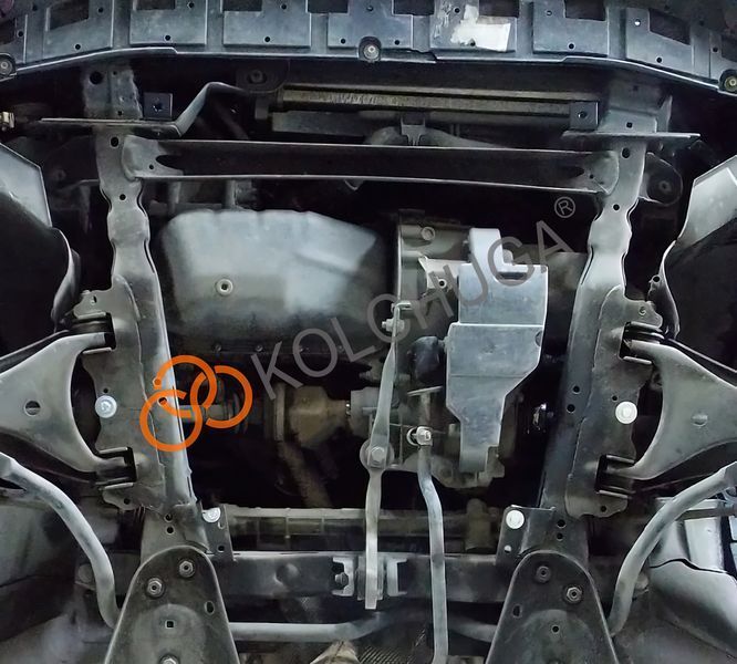 Защита двигателя, КПП и радиатора для Renault Twingo II 2007-2014 KOLCHUGA ZiPoFlex 2.0851.00 фото ##SPECS## Объем двигателя: V-1,2i; 1,5D | Примечание: МКПП