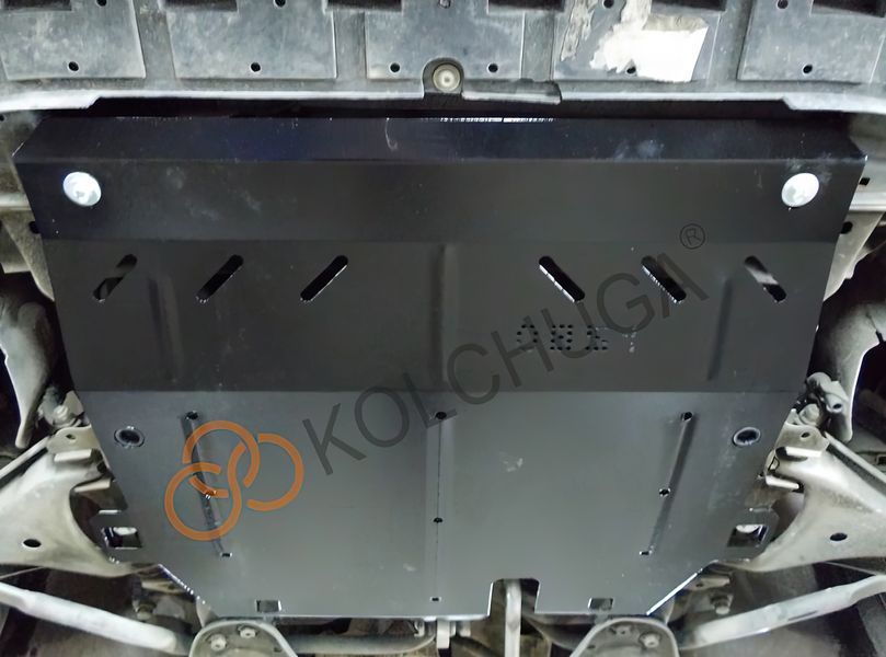 Защита двигателя, КПП и радиатора для Renault Twingo II 2007-2014 KOLCHUGA ZiPoFlex 2.0851.00 фото ##SPECS## Объем двигателя: V-1,2i; 1,5D | Примечание: МКПП