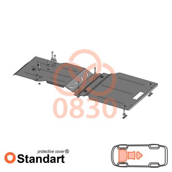 Захист двигуна, КПП і роздатки для Mercedes-Benz GL 450 X164 2006-2012 KOLCHUGA Standart 1.0830.00 фото