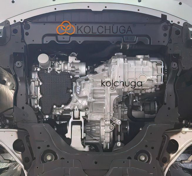 Захист двигуна, КПП і радіатора для Nissan Rogue 2021-2027 KOLCHUGA ZiPoFlex 2.1237.00 фото ##SPECS## Об'єм двигуна: V-всі | Примітка: встановлюється також на e-Power / USA