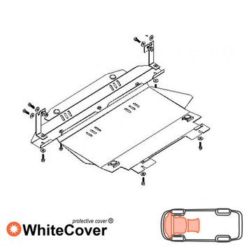 Захист двигуна, КПП і радіатора для Ford Fusion 2002-2012 KOLCHUGA WhiteCover 4.0182.00 фото