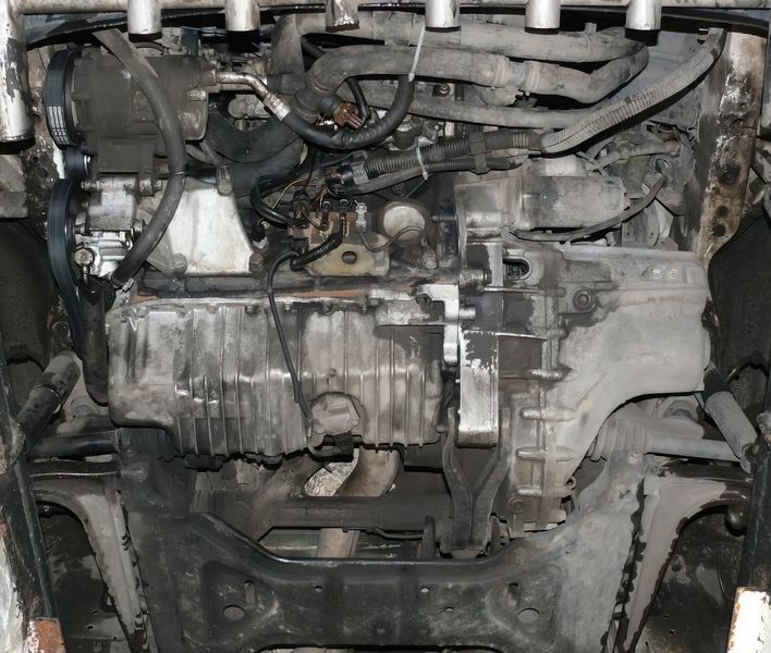 Захист двигуна, КПП і радіатора для Volkswagen T-4 (Caravelle) 1990-2003 KOLCHUGA WhiteCover 4.0624.00 фото ##SPECS## Об'єм двигуна: V-1,8; 2,0; 2.5; 1.9D; 2.4D; 2,5D; | Примітка: окрім 4х4