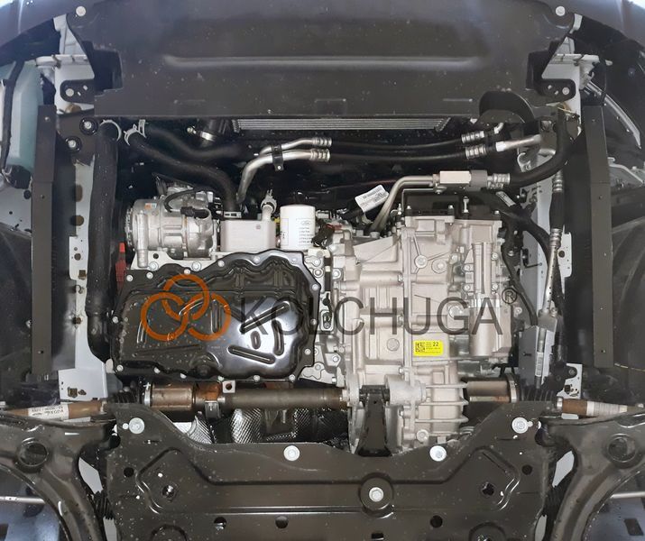 Захист двигуна, КПП і радіатора для Ford Transit V363 MCA 2019- KOLCHUGA WhiteCover 4.0991.00 фото ##SPECS## Об'єм двигуна: 2.0TDCi ecoblue euro 6,2, 20.05.19 р | Примітка: АКПП / передній привід