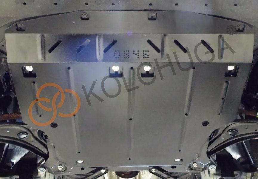 Захист двигуна і КПП для Ford Fiesta VIIІ EcoBoost 2017- KOLCHUGA ZiPoFlex 2.0846.00 фото ##SPECS## Об'єм двигуна: V-1,0; 1,1 | Примітка: МКПП