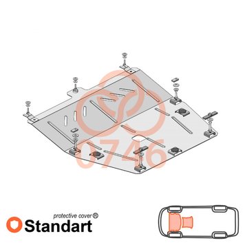 Захист двигуна і КПП для Samsung QM3 2013- KOLCHUGA Standart 1.0746.00 фото