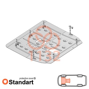 Захист двигуна і КПП для Hyundai Staria 2021- KOLCHUGA Standart 1.1132.00 фото