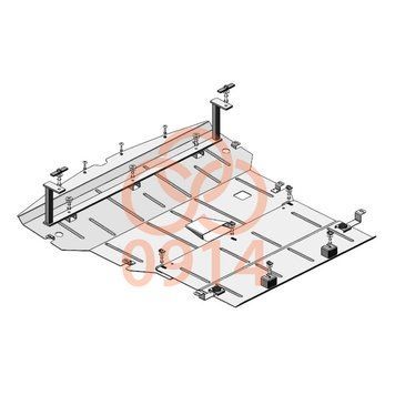 Защита двигателя и радиатора для Mercedes-Benz Sprinter W910 2018- KOLCHUGA ZiPoFlex 2.0914.00 фото ##SPECS## Объем двигателя: V-2,2 СDI (314CDi) | Примечание: МКПП/АКПП/передний привод