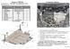 Захист двигуна, КПП і радіатора для Volkswagen Golf electric 2012-2018 KOLCHUGA ZiPoFlex 2.0904.00 фото 6 ##SPECS## Об'єм двигуна: V- | Примітка: АКПП / МКПП