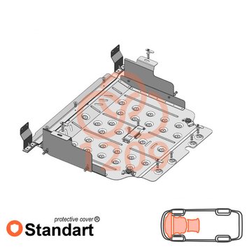 Захист двигуна, КПП і радіатора для Ford Transit CHASSIS V363 MCA 2022- KOLCHUGA Standart 1.1209.00 фото