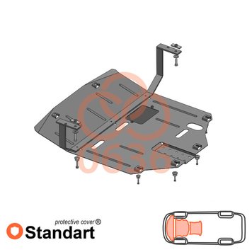 Захист двигуна, КПП і радіатора для Kia Sportage IV QL 2016-2021 KOLCHUGA Standart 1.0636.00 фото