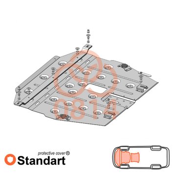 Захист двигуна, КПП і радіатора для Mini Cooper R56 2006-2013 KOLCHUGA Standart 1.0814.00 фото