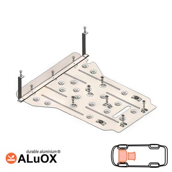 Захист двигуна і КПП для Audi Q5 2008-2016 KOLCHUGA ALuOX 3.1063.00 фото