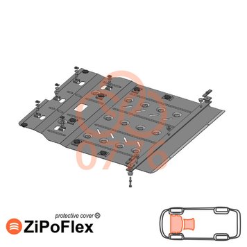 Захист двигуна і КПП для Mercedes-Benz W169 А 150 2004-2012 KOLCHUGA ZiPoFlex 2.0776.00 фото