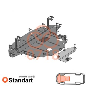 Захист двигуна, КПП і радіатора для Kia Niro Hybrid I (DE) 2016-2021 KOLCHUGA Standart 1.0718.00 фото