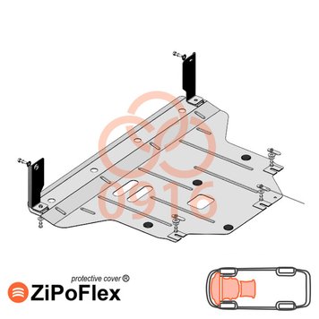 Захист двигуна, КПП і радіатора для Hyundai Kona I 2017-2024 KOLCHUGA ZiPoFlex 2.0916.00 фото