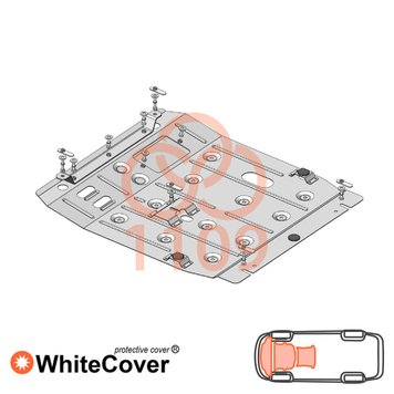 Захист двигуна, КПП і радіатора для Dodge Caliber 2006-2012 KOLCHUGA WhiteCover 4.1109.00 фото