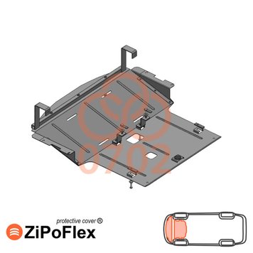 Захист двигуна і радіатора для BMW 5 E60 / E61 2003-2010 KOLCHUGA ZiPoFlex 2.0702.00 фото