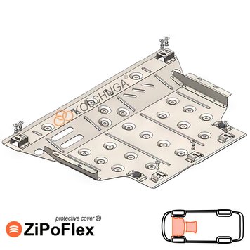 Захист двигуна, КПП і радіатора для Skoda Octavia IV A8 2020- KOLCHUGA ZiPoFlex 2.1152.00 фото