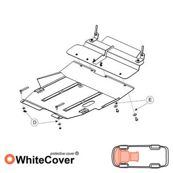 Захист двигуна, КПП і радіатора для Mitsubishi Outlander I 2003-2006 KOLCHUGA WhiteCover 4.0070.00 фото