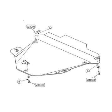 Защита двигателя и КПП для Honda CR-V II 2002-2006 KOLCHUGA WhiteCover 4.9433.00 фото ##SPECS## Объем двигателя: V-2.0; 2,4; 2.2D | Примечание: