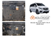 Захист двигуна і КПП для Mercedes-Benz Vito Tourer D W447 2014- KOLCHUGA Standart 1.1125.00 фото 6 ##SPECS## Об'єм двигуна: V-1,6D; 1,7D 110СDI | Примітка: МКПП / передній привід