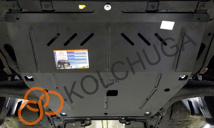 Защита двигателя и КПП для Samsung QM3 2013- KOLCHUGA WhiteCover 4.0746.00 фото ##SPECS## Объем двигателя: V-все | Примечание: МКПП
